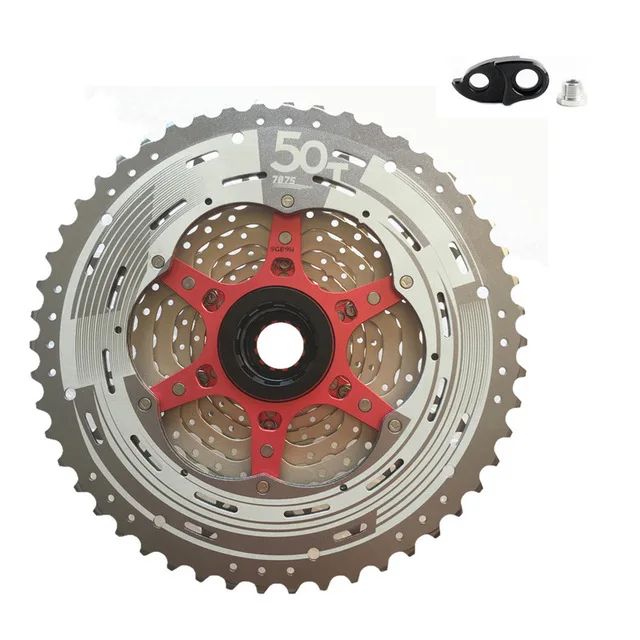 Sunracing 11 speed CSMX9X 10-46 T, 12 speed CSMZ91X 10-50T велосипедная кассета подходит для SRAM XD драйвер sram xd ядро только удлиненный задний крюк - Цвет: 12s Silver w.Hook