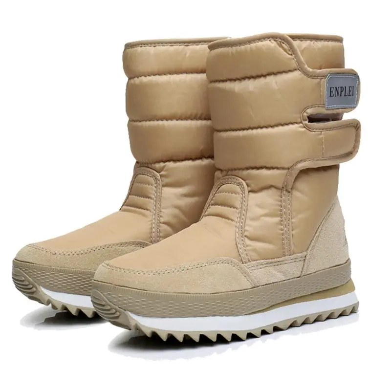 Women Fashion Metal Buckle Low Heels Boots Winter Snow Warm Fur Boots Waterproof Non-Slip Colorful High-top Fur Lined Ski Shoes - Цвет: Оранжевый