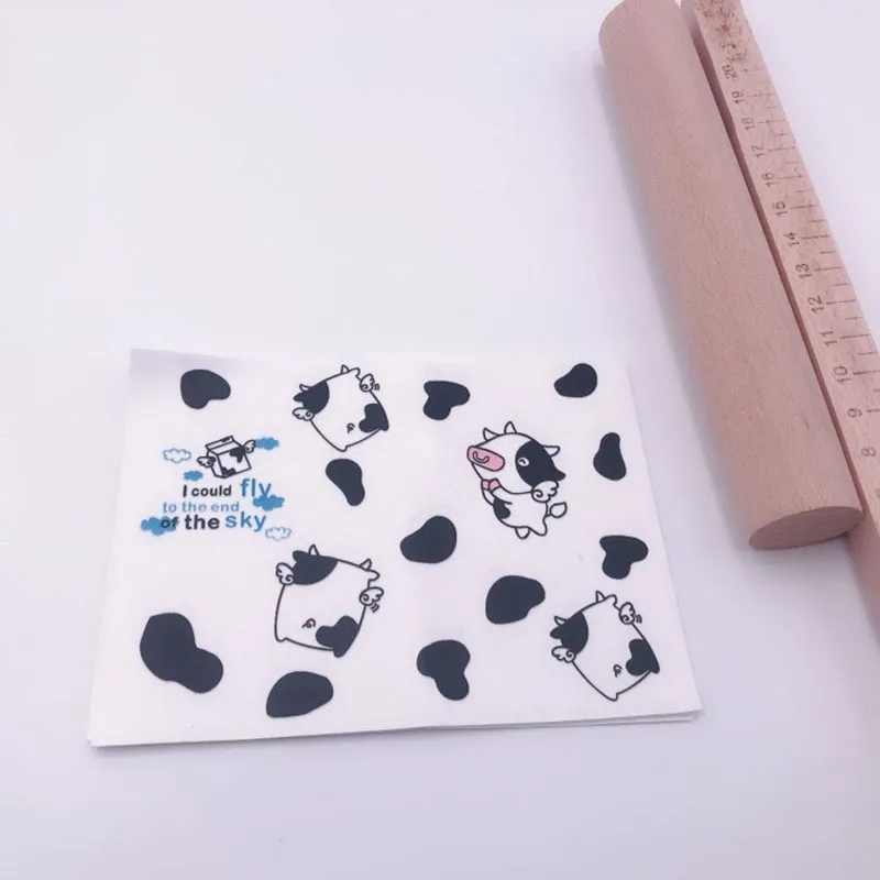 100 Pz/Lotto Cartoon Angel Milk Cow Gift Candy Oil Paper Battesimo Sugar Pack Cute Animal Pink Torrone Baby Shower Wrapping Paper