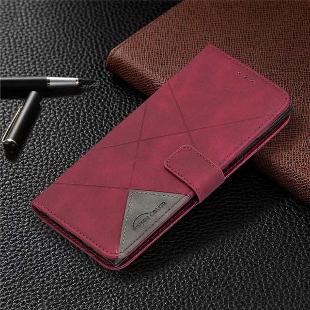 Luxury Leather Phone Case For iPhone 12Pro 11Pro 12 Mini 11 Pro Max SE 2020 6 6S 8 7 Plus XR X XsMax Wallet Flip Cover Coque Red