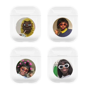 

Fashion Funny Cute pattern For Airpods Case Transparent Bluetooth Earphone Charging box protective Cover For airpod 2 Hard case