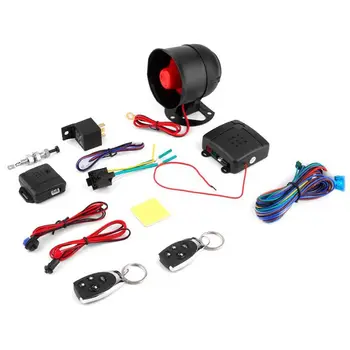 

Universal 1-Way Car Alarm Vehicle System Protection Security System Keyless Entry Siren + 2 Remote Control Burglar Hot