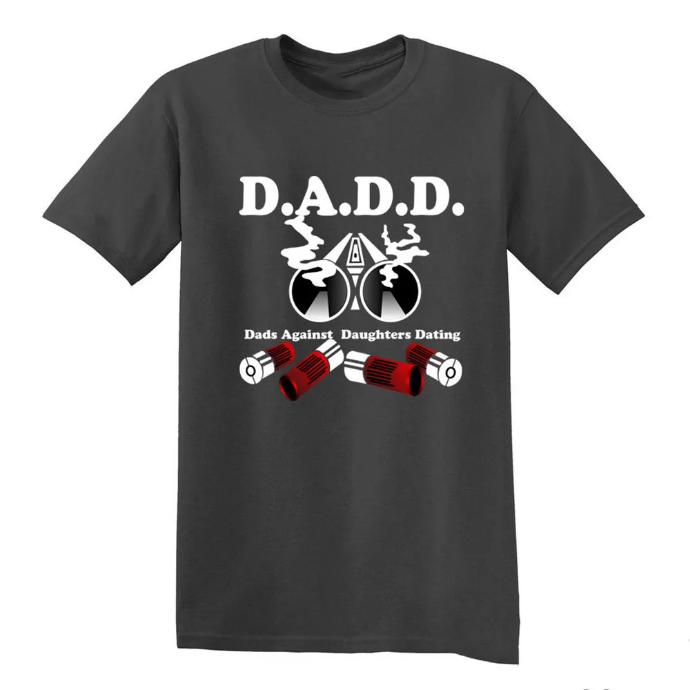 

Dadd Dad Against Daughters Dating Men's T-Shirt Funny Father's Day Gift For Dad Retro O Neck Tee Shirt