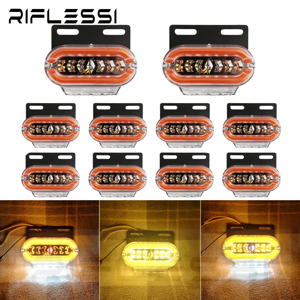 10 x LED Trailer Lights 24V Side Marker Lamp Truck Clearance Amber Red White Blue Green Lorry | Автомобили и мотоциклы