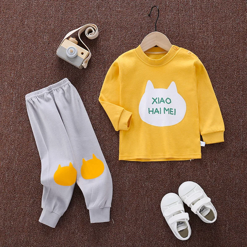 2020 Autumn Sleepwear Kids Pajamas for Boy and Girls Cartoon Child Night Wear Suit WT90 designer nightgowns