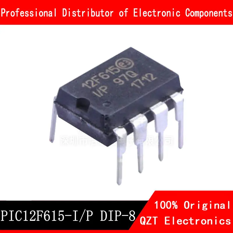 5pcs/lot PIC12F615-I/P DIP-8 PIC12F615 DIP 8-bit PIC microcontrollers 12F615 DIP8 new original In Stock 1 5pcs lot stm32f030rct6 32f030 rct6 lqfp 64 arm cortex m0 32 bit microcontrollers new and original