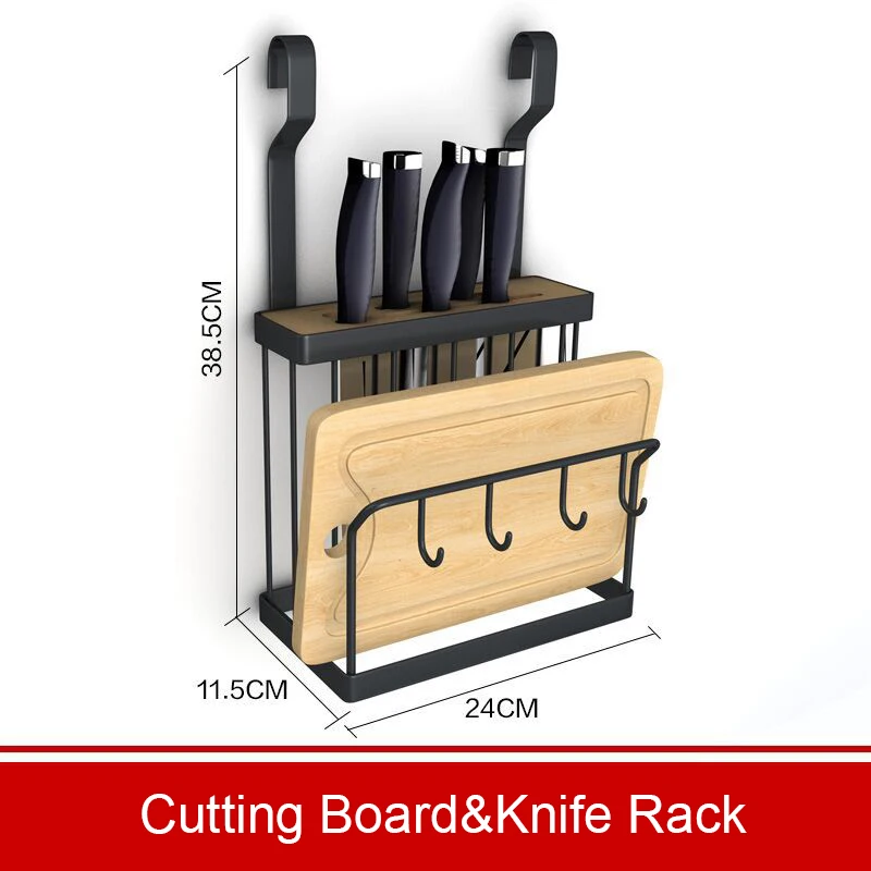 Punch Free Kitchen Storage Rack Wall Mounted Multifunction Kitchen