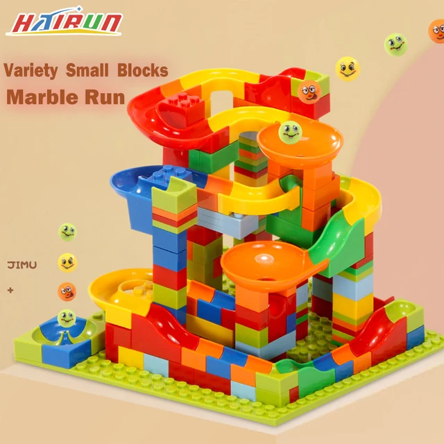 Marble Run Maze Ball Small Particles Assembled Building Blocks Toys For Children Educational Toys To Give Girls Boys Gifts Set 1