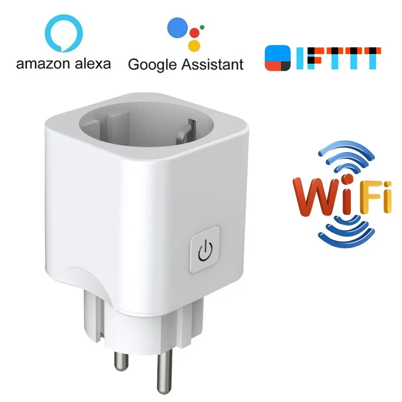 

Smart Wifi EU Plug Smart Socket Mini Outlet Timming App Control Socket Suport Alexa Google Home Mini IFTTT Free Shipping
