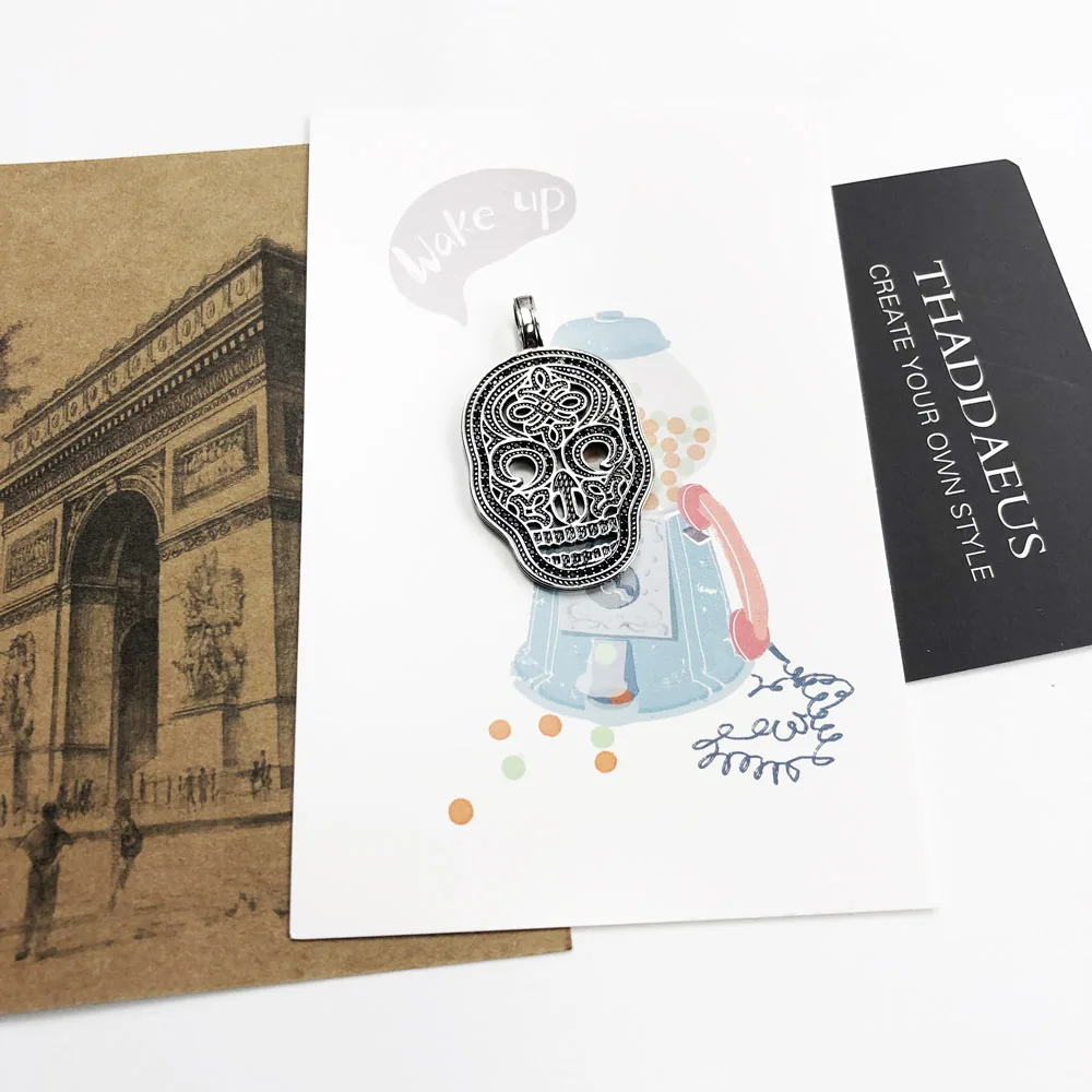Кулон маска черепа, брендовые модные ювелирные изделия Thomas Bijoux Rebel уличные аксессуары 925 пробы Серебряный Подарок для Ts женщин и мужчин