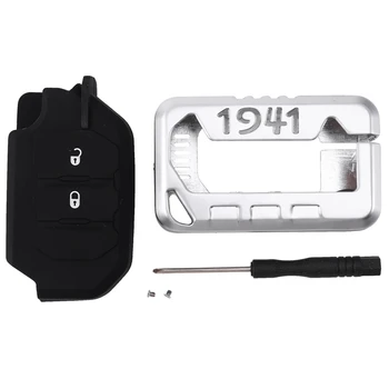 

Car Key Case Aluminum Alloy Key Protection Cover Shell for Jeep Wrangler JL 2018 2019 2020
