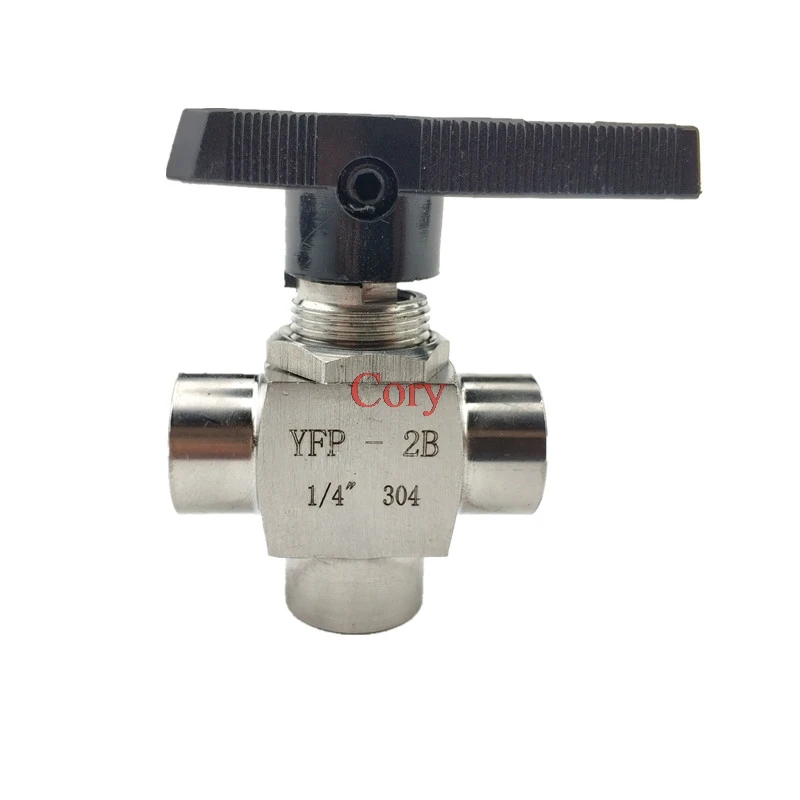 

1PC Three-way Ball Valve Female Thread G1/8" G1/4" G3/8" G1/2" G3/4" BSP stainless steel 304 high pressure high temperature