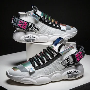 

Men's Sneakers Thick Sole 5 Cm Thick Soles Men's Casual Vulcanized Shoes Online Celebrity Dad Male Fashion Sneaker Designer