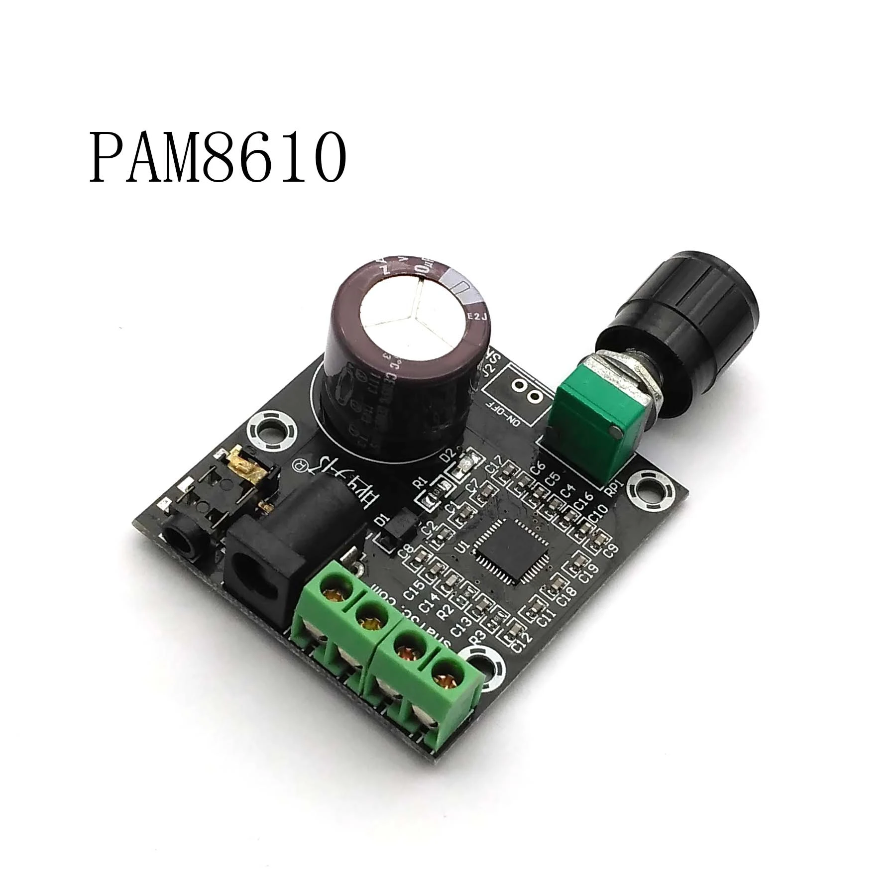 Super Slim 2 X 15W PAM8610 Class D Digital Dual Power Audio Amplifier Board 12V Black | Электроника