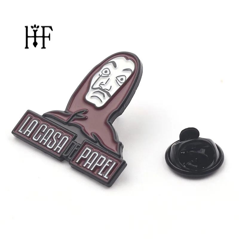 2020 Accessori Per Film Spagnolo La Casa De Papel Badge Spille Spilla The House Of Paper Money Heist Salvador Dali Spille Smaltate