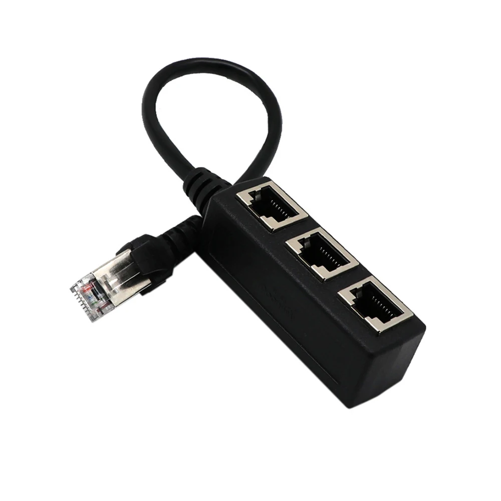 LAN Ethernet сеть 6103 разъем RJ45 1 штекер 3 гнездо сплиттер адаптер Длина кабеля 18 см| |