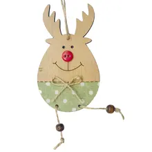 Рождественские украшения, деревянная подвеска, смайлик, лось, пеньковая веревка, подвеска, кнопка, Рождественская елка, украшение, кулон