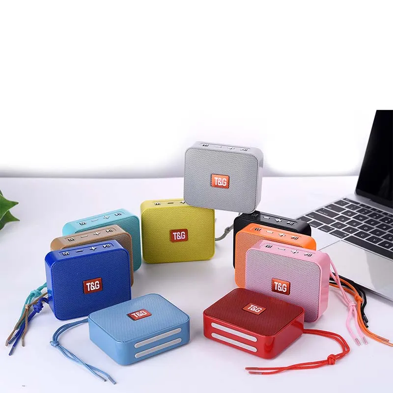 

NEW Mini TG175 Square TWS Bluetooth Speaker Portable Colorful LED Speaker support TF Card and USB flash drive