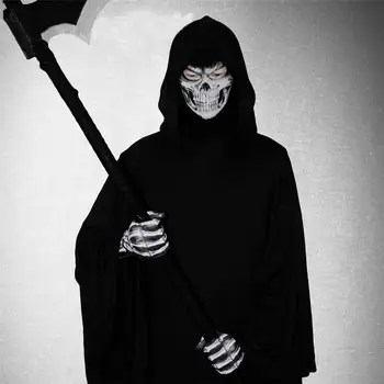 

White Bone Halloween Face Mask Skeleton Headgear Scary Horror Costume Cosplay Accessories