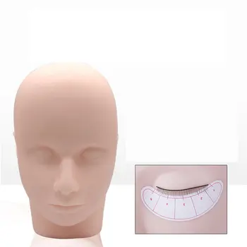 

Portable Mannequin Head Flat Eye Facial Eyelash Eyelash Extension Practice Cosmetic Model Professional Training Heads Tool