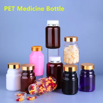 

20PCS Food Grade PET Capsule bottles with screw cap Portable Empty Refillable bottle for Pill Candy Leakproof container