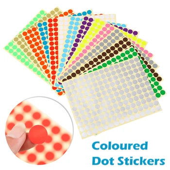 

5 Sheet 10mm/19mm Dot Sticker Self- adhesive Paper Labels Stationery Sticker DIY Scrapbooking Photo Album Card Crafts Decor