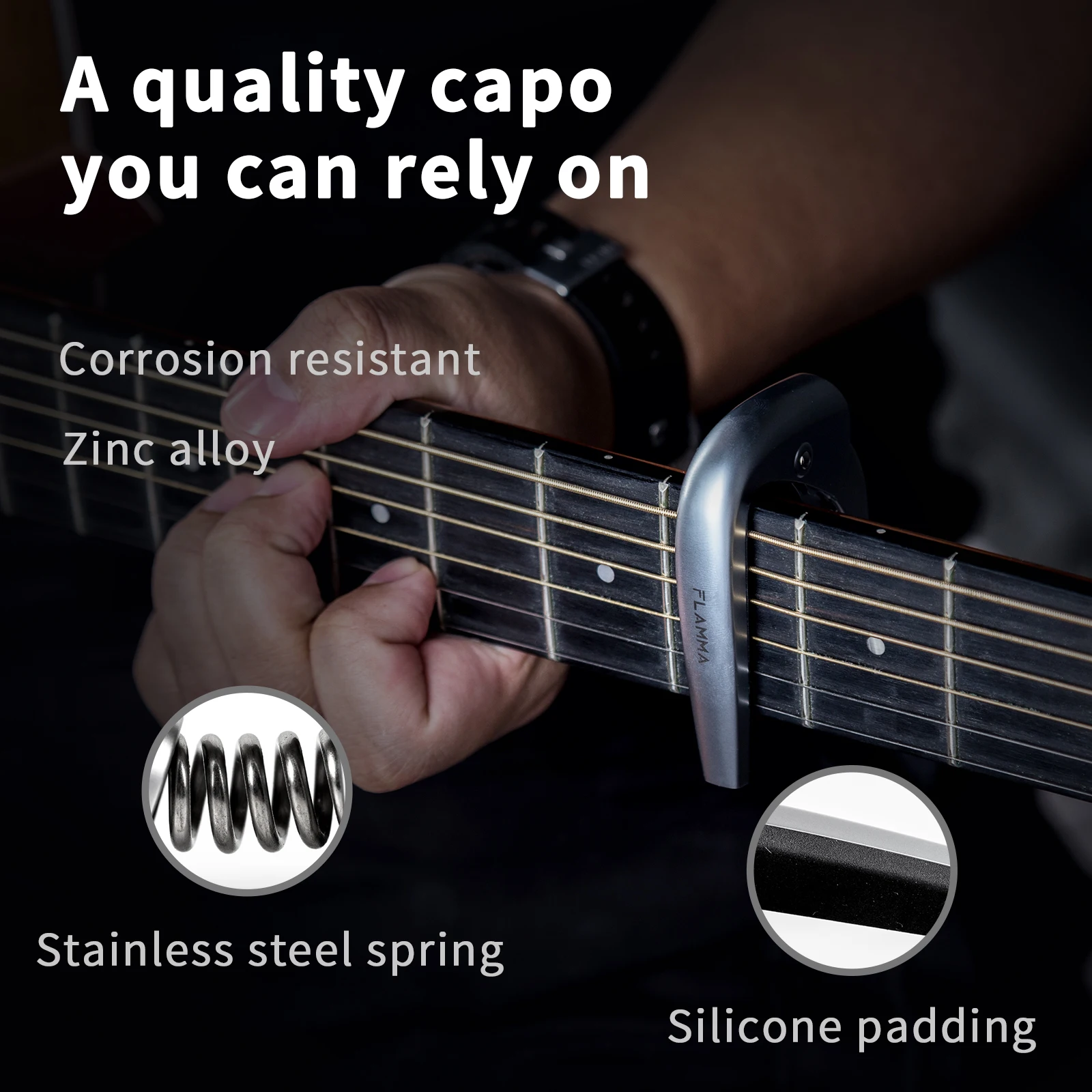 de guitarra de metal capo para guitarra elétrica ukulele banjo