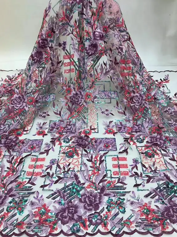 Красивая Цветочная кружевная ткань Anan-12688 уникальная вышивка африканская вышитая кружевная ткань
