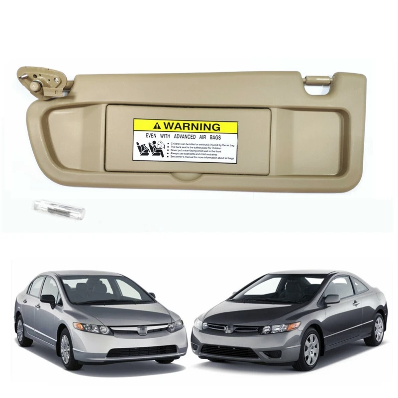 Автомобильный левый солнцезащитный козырек со стороны водителя для Honda Civic 2006-2008 Yr327L - Цвет: Beige