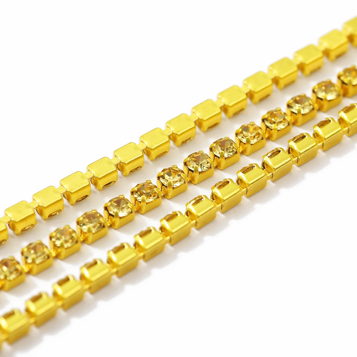 Colorful Rhinestone Chain for DIY Sewing and Clothing Accessories
