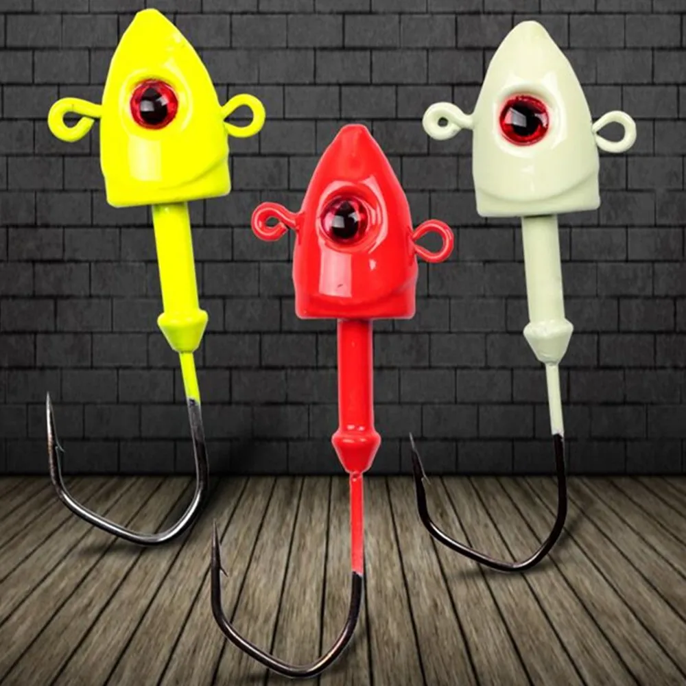 CASTFUN 7g 9g 14g 20g 27g 1pc Lead Jig Head Hooks Jigging Tackle Fish Hook Fishing Bait 3D Eyes | Спорт и развлечения