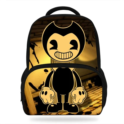 mE3229 14 дюймов милый Mochila Bendy и чернила машина рюкзак для мальчиков и девочек, школьные портфели для Для детей - Цвет: mE3229
