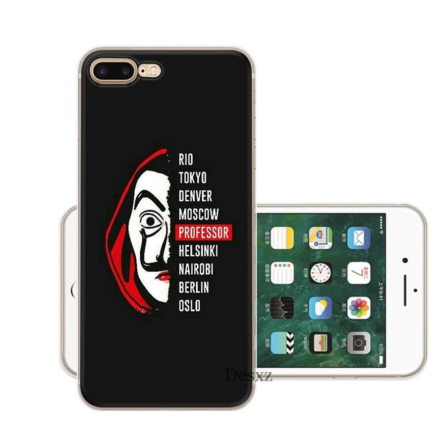 Мобильный чехол для iPhone X XS Max XR 6 6S 7 8 Plus 5 5S SE жесткий чехол ТВ серии деньги Heist House Of paper Shell - Цвет: 5