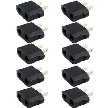

10pcs European Euro EU to US USA Plug Travel Charger Adapter Outlet Converter B85B