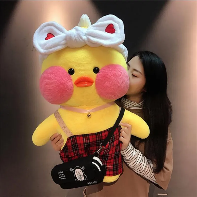 80 см Kawaii супер большой Lalafanfan плюшевые мягкие игрушки кафе Мими утка плюшевые игрушки подарки на день Святого Валентина украшения игрушки для девочек - Цвет: NO.25