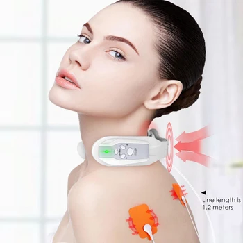 

NEW EMS Electric TENS pulse therapy Back Neck Massager hot compress Relaxation Cervical Massager Body Pain Relief Health Care