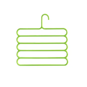 

5-Layer S-Type Multifunction Metal Non-Slip Trousers Pants Skirts Jeans Scarf Rack Hanger Organizer for Cabinet Closet Wa 2019