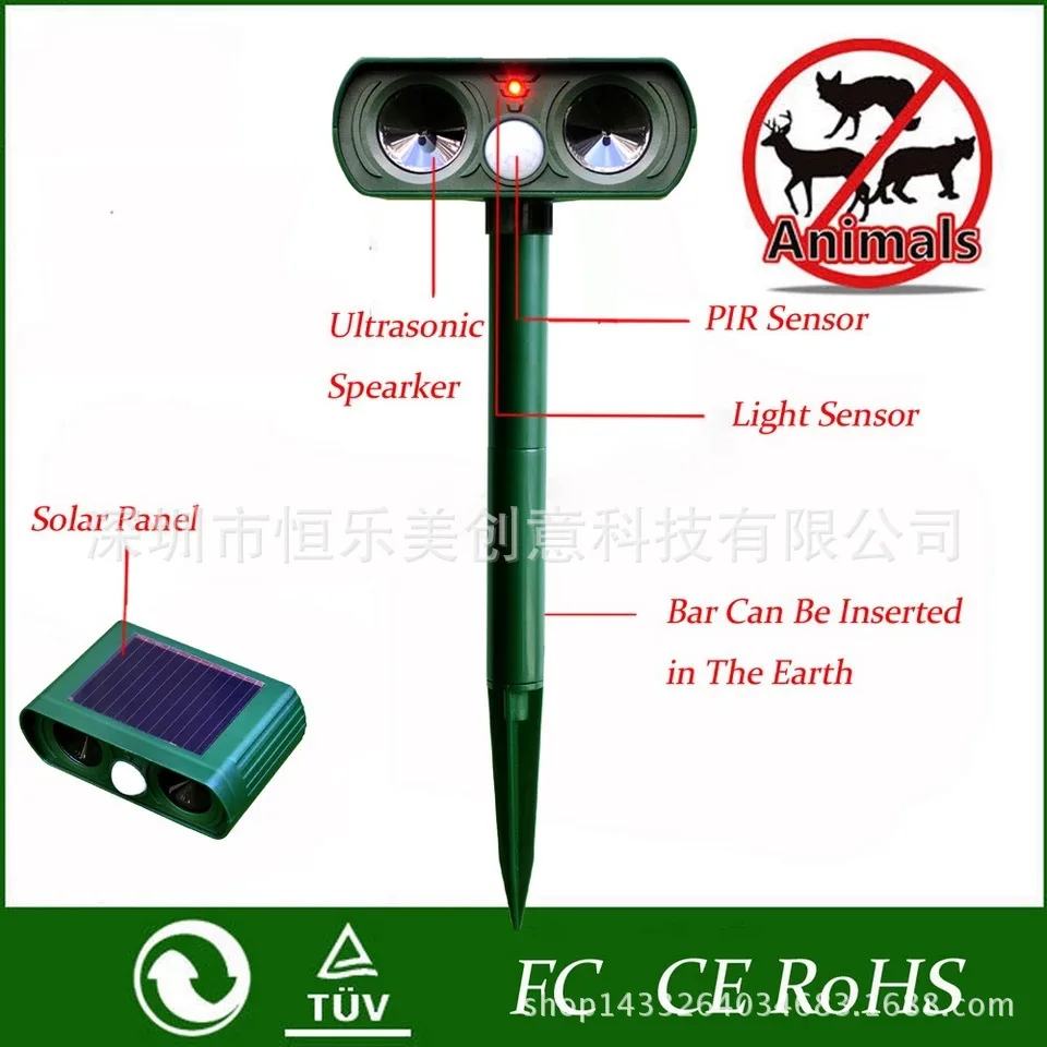 

Solar Electronic Mouse Repeller Ultrasonic Snake Repeller Outdoor New Energy Drive Stray Dogs Stray Cat Animal Maker
