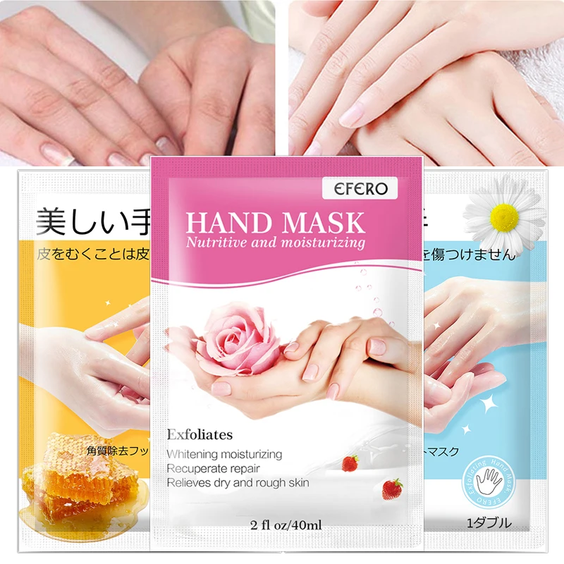 

1/2Pair Hand Mask Exfoliating Mask for Hands Care Peeling Nourish Moisture Whitening Hand Mask Cream for Hands Gloves Skin Care