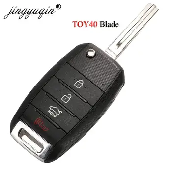 Keyforkess 10 pz/lotto Shell chiave per KIA Sorento Carens K3 K5 Cerato Forte Optima Rio Ceed Soul Flip Remote Key Case Fob custodia - Jingyuqin 10 pz lotto Shell chiave per KIA Sorento Carens K3 K5 Cerato Forte Optima