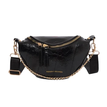 

Small Women Messenger Bag with Chain Quality Leather Vintage Female Shoulder Bag Mini Casual Solid Ladies' Crossbody Bag Sac