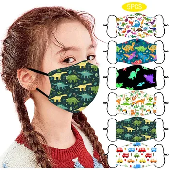 

5PCS Children's Reuseable Masks Mouth-muffle Washable Mouth mascarillas Cover FaceMasks Face Mask Protective Cloth mondmaskers