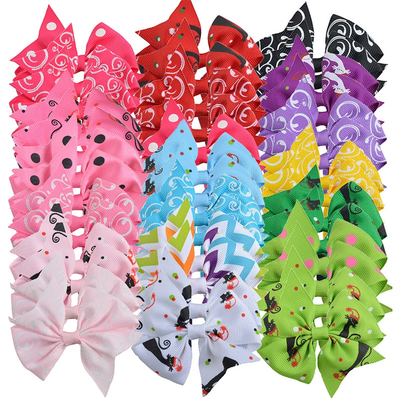 3-дюймовый заколки банты для волос с зажимами конкурсов красоты маленьких