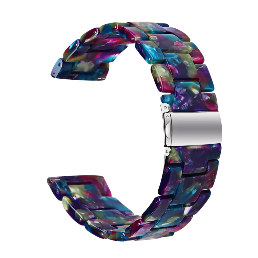 Enhanced 20mm Resin Smart Watch Strap - Versatile Replacement Wristband in Stylish Design