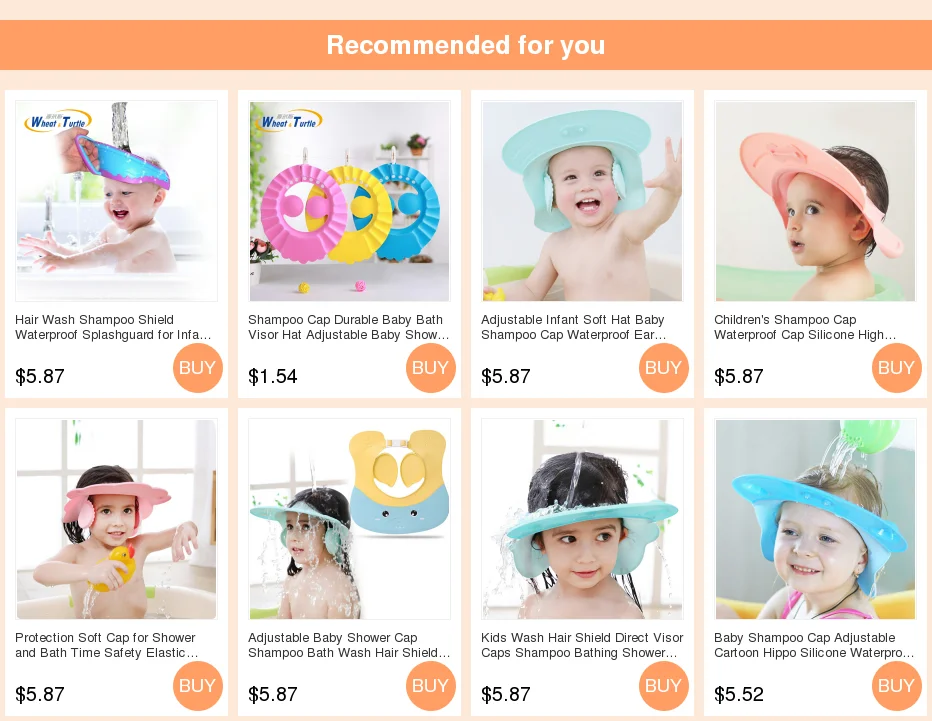 Shampoo Bathing Shower Cap, Children Baby Care,