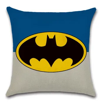 

Superheroes mark logo printed cartoon cushion cover pillowcase decoration for sweet home house sofa chair kids bedroom gift
