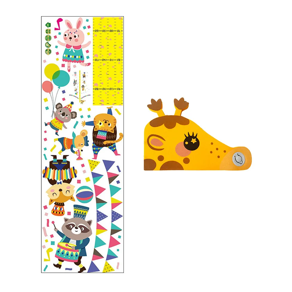 KAKUDER Wall Stickers Removable Children 3D Height Chart Measure Wall Sticker Decal for Kids Baby Room Wall Sticker 19Oct09 - Цвет: A