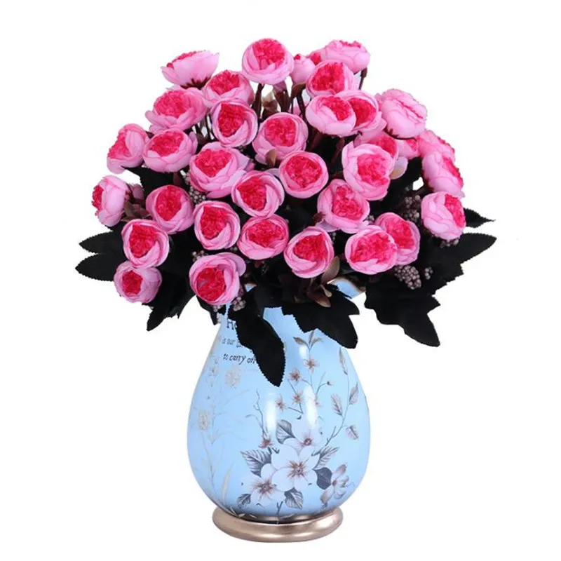 10Pcs Fake Clove Tea Bud (7 stems/bunch) 11.81&quot Length Simulation Camellia for Wedding Home Decorative Artificial Flowers | Дом и сад