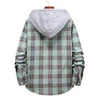 Hooded Long Sleeve Shirt Men Women 2022 High Quality Casual Plaid Printed Shirts Couple Clothes Hip Hop Streetwear Blouse Tops ► Photo 2/6