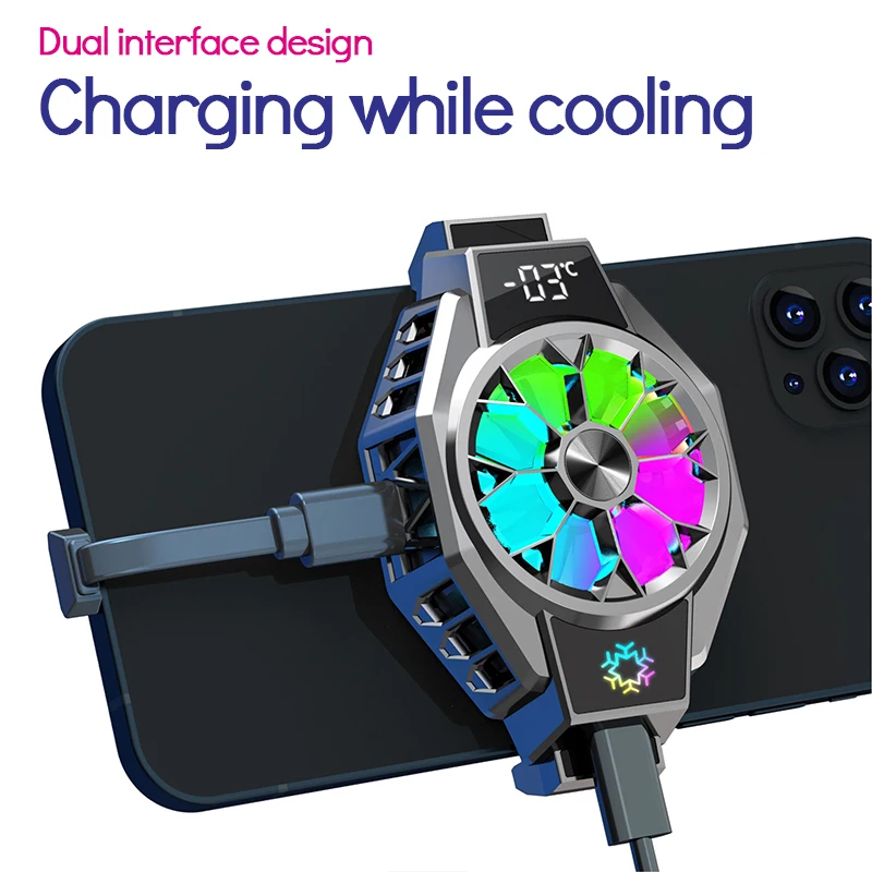 

Portable Mobile Phone Radiator Phone Cooling Fan Case X9 For PUGB Phone Cooler Phone Cooling Fan Case Mobile Phone Cooler
